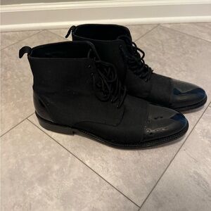 Express men’s Black Leather Cap-Toe Boots size 12